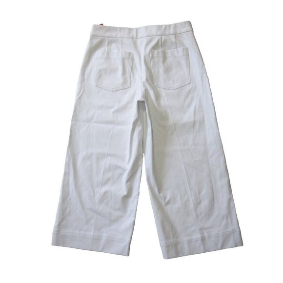 NWT SPANX 20479Q Cropped Wide Leg in White Pull-on Shaping Pants L Petite - Picture 5 of 6
